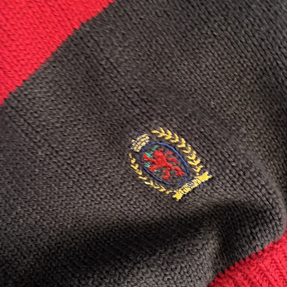 Tommy Hilfiger L Navy and Red 💯 cotton Classic 90s - Picture 3 of 12